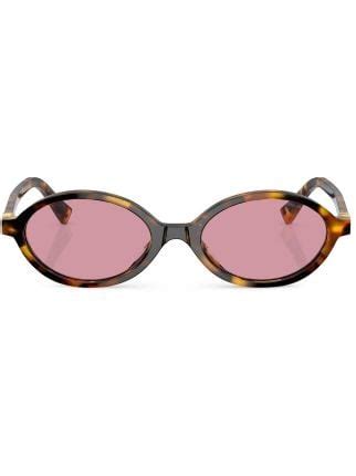 miu miu oval.sunglasses|miu miu runway sunglasses.